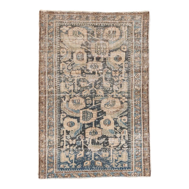 Early 20th Century Antique-Worn Persian Hamadan Rug - 02'08 X 03'11 For Sale