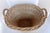 1940s French Woven Wicker Oval Market Basket For Sale - Image 4 of 12