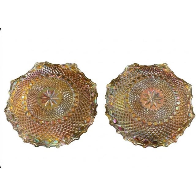 These plates were produced by Indiana Glass Company (a subsidiary of Lancaster Colony Corporation) of Dunkirk, Indiana in...