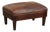 Vintage Brown Ottoman in Sheepskin Leather For Sale