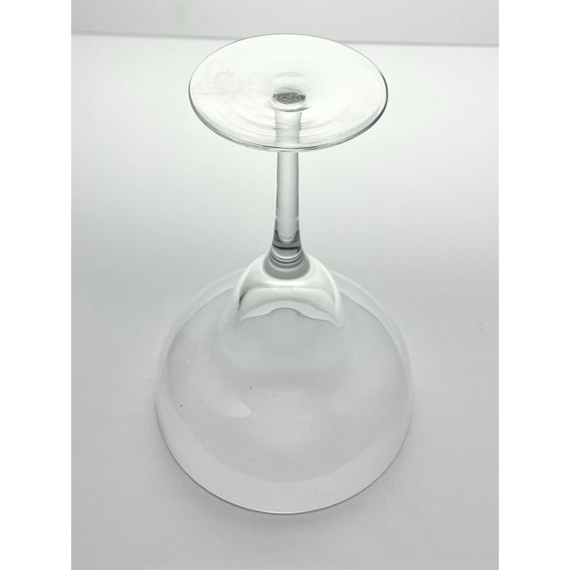 Contemporary Modern Minimalist Set of 4 Clear Glass Margarita Glasses For Sale In Dallas - Image 6 of 6