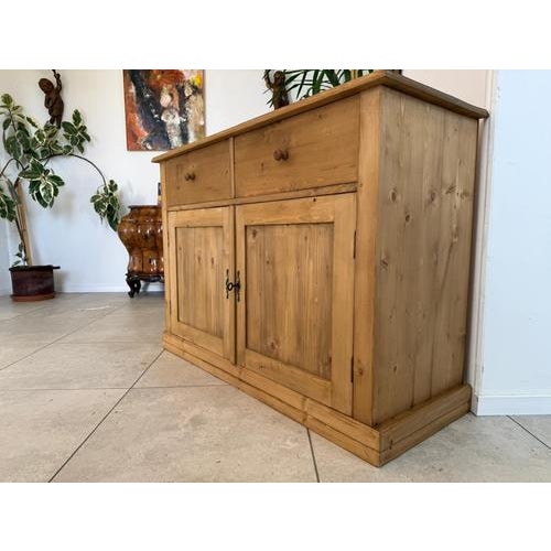 Wood Rustic Buffet in Softwood For Sale - Image 7 of 12