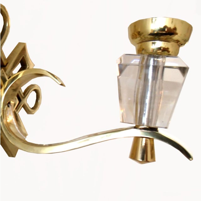 Jules Leleu Vintage Jules Leleu Sconces- A Pair For Sale - Image 4 of 5