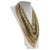 Modern Vintage Whiting & Davis Gold-Tone Mesh Triangle Scarf Necklace For Sale - Image 3 of 7