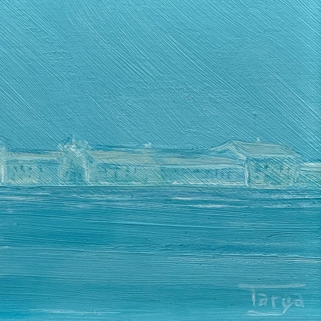 1970s Luigi Targa, Venetian Lagoon in the Heavenly Glare, Padua, Italy, 1970s, Oil on Canvas, Framed For Sale - Image 5 of 13