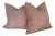 Manuel Canovas Pink Cut Velvet 22" Pillows - Set of 2 For Sale