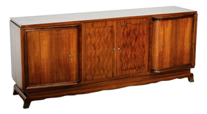 French Art Deco Walnut Sideboard by Jules Leleu, 1930s