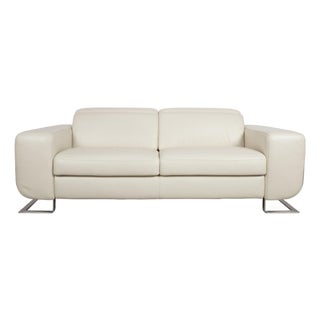 Cream Leather 007 Two-Seater Sofa from Joop For Sale