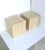 A substantial pair of Italian travertine marble end or side tables, Modern style/Postmodern period, circa late 20th...