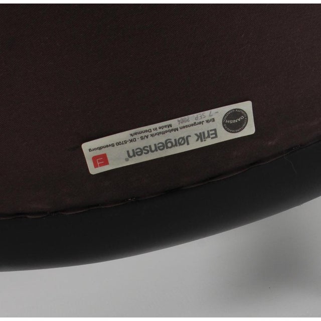 Black Vintage Ox Chair in Black Leather by Hans J. Wegner, 2010s For Sale - Image 8 of 11