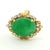 1970s Italian 18k Gold Gia Jadeite & Diamond Ring For Sale - Image 14 of 15