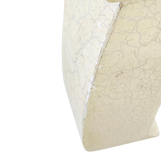 Cream Lane Ming Style Cream Crackle Square Coffee Table, 36.5", Circa 1990 For Sale - Image 8 of 11