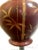 Vintage Hand-Painted Golden Color Bamboo Glass Vase For Sale In Palm Springs - Image 6 of 12