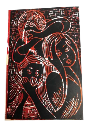 Late 20th Century Figurative Abstract Relief Print