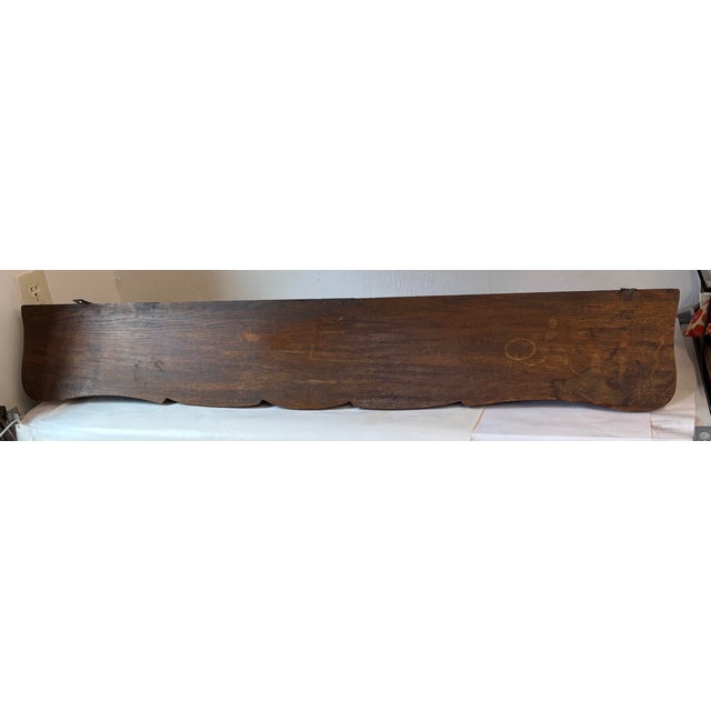 Wood Vintage French Carved Wood Coat or Pot Rack For Sale - Image 7 of 12