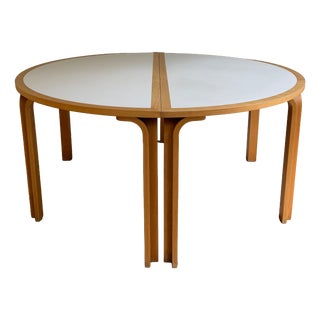 Round Dining Table in White Beech by Rud Thygesen & Johnny Sørensen for Magnus Olesen For Sale