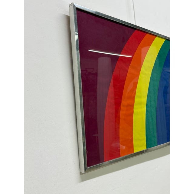 Rare Otto Piene "Rainbow" Serigraph on Canvas, Signed For Sale - Image 11 of 13