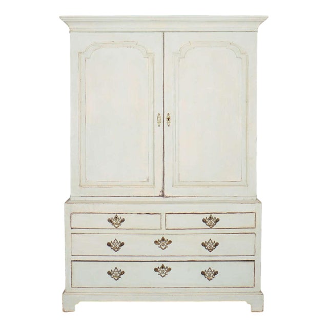 Welsh Painted Hanging Cupboard For Sale