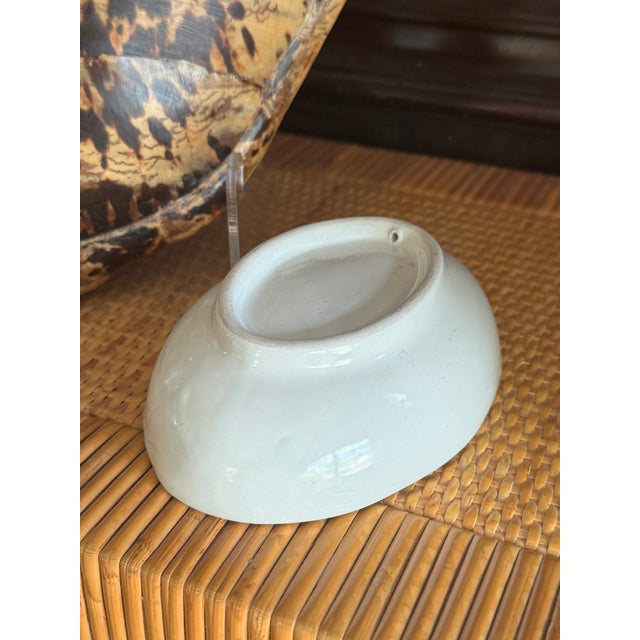 Ceramic Vintage Italian Terracotta Glazed S. Maria Novella Vide Poche For Sale - Image 7 of 9