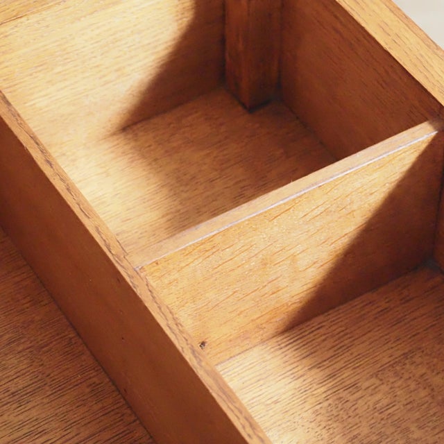 Louis XVI Style Side Table with Mirror and Compartments in Oak, 1900 For Sale - Image 6 of 18