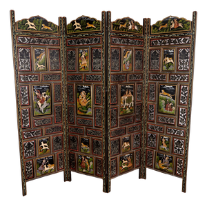 Indian Four-Part Screen, Rajasthan, Early 1900s