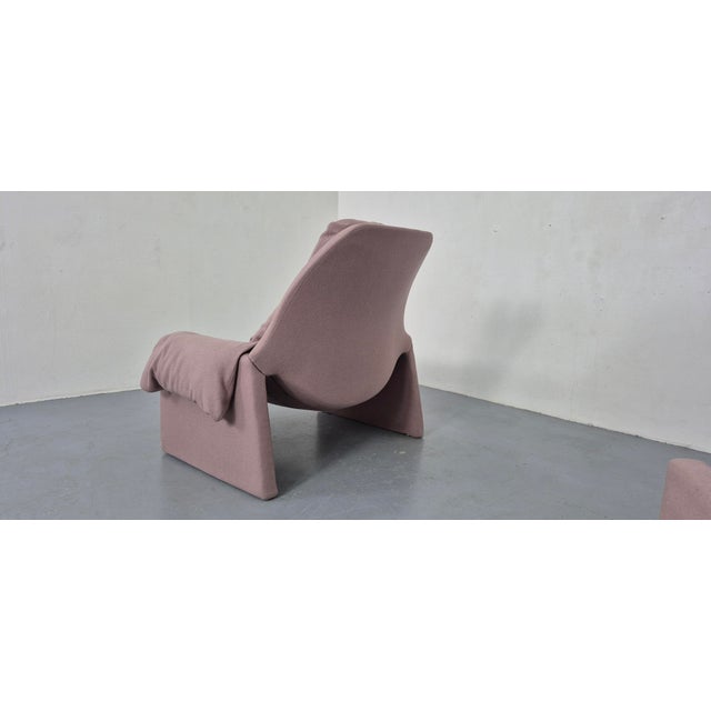 Set of P60 Chair and Ottoman by Vittorio Introini for Saporiti, Italy, 1960s For Sale - Image 14 of 16