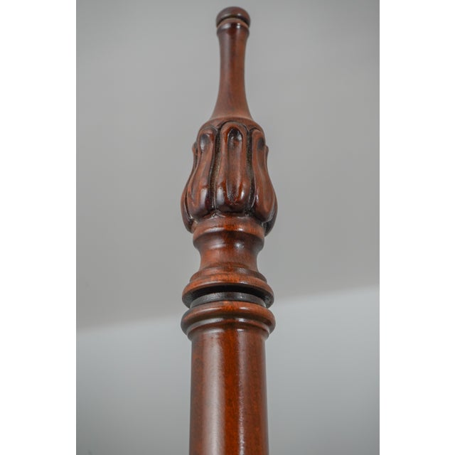 Traditional Queen Size Sheraton Design Cherry Poster Bed For Sale - Image 3 of 13