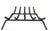 Mid Century wrought iron fireplace insert grate, log holder. Constructed of heavy gage sold iron, this example is in very...