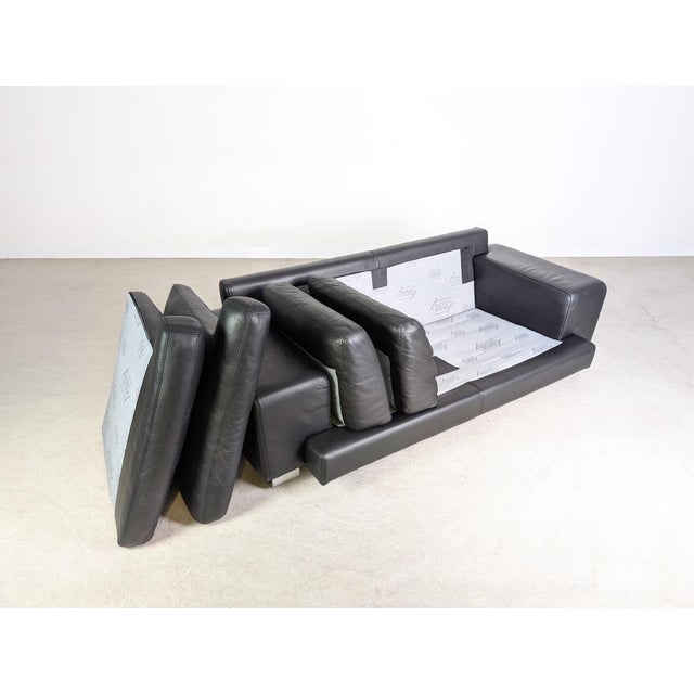 Animal Skin Vintage Leather 2-Seater Sofa from Roche Bobois For Sale - Image 7 of 11