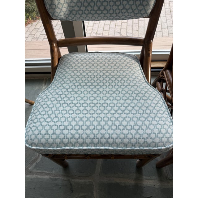 Vintage 5-Piece Rattan Dining Set, Attributed to Clark Casual Distinctive Rattan For Sale - Image 12 of 13