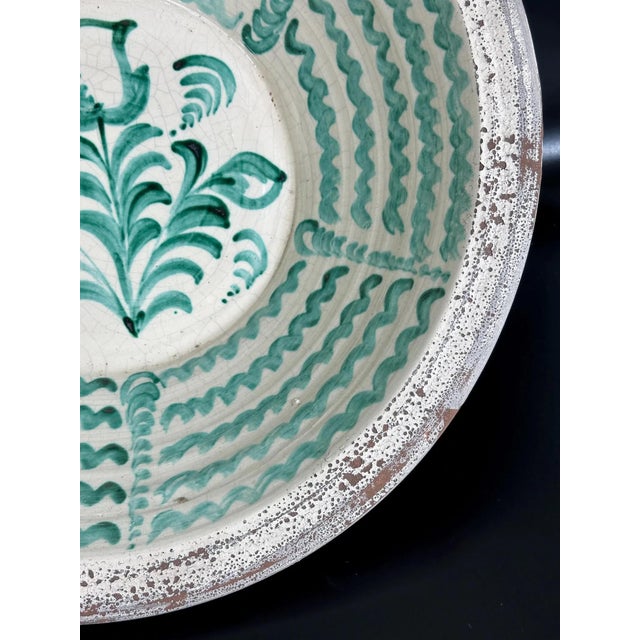 Large Spanish Fajalauza Ceramic Bowl from Lebrillo For Sale - Image 5 of 9