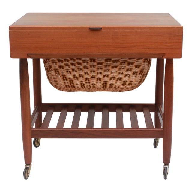 Vintage Teak Storage Basket, 1965 For Sale