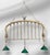 This simple but bold chandelier is a charming repurposing of antique American household items! This solid brass bedframe...