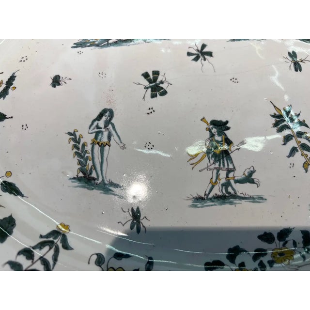 18th Century Great 18th Century Polychrome French Faience Platter For Sale - Image 5 of 8
