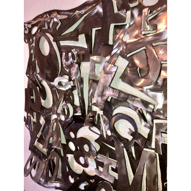 Brad Howe, Abstract 3D Wall Hanging Sculpture Brad Howe LA Artist Laser Cut Steel Pop Art, 1990 For Sale - Image 10 of 12