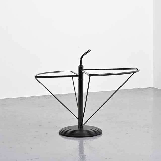 Metal Dardo Coffee Table in Glass and Metal from Oma, Italy, 1980 For Sale - Image 7 of 12