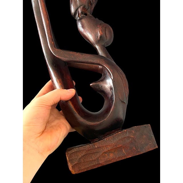 1960s African Hand Carved Tribal Fertility Sculpture For Sale - Image 11 of 12