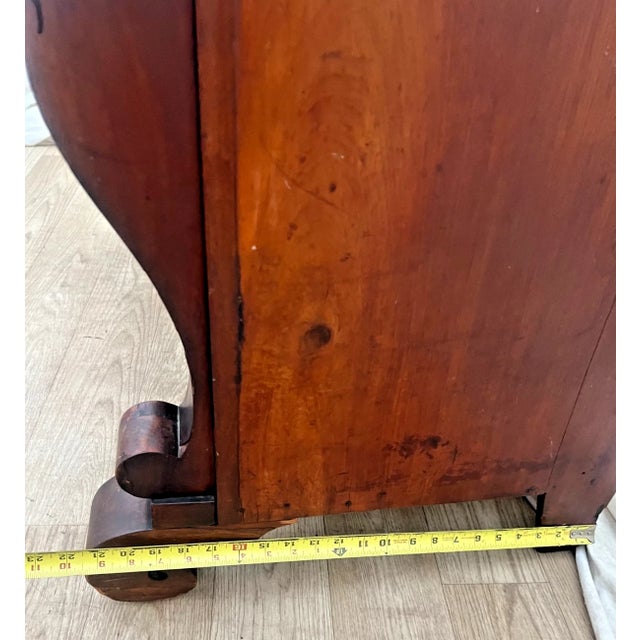 Antique Empire Style Cabinet Flame Mahogany Sideboard, Small Credenza, Buffet For Sale - Image 11 of 13
