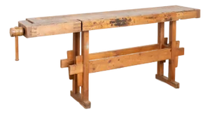 Early 20th Century Rustic Console Table Workbench