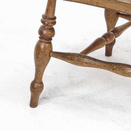 Rustic Antique English Countryhouse Captain Chair For Sale - Image 3 of 11