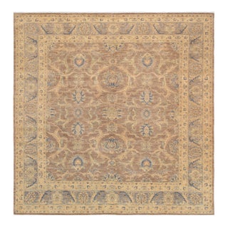Pasargad Home Denver Brown Wool Area Rug- 9' 4" X 9' 7" For Sale