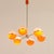 This Italian Space Age chandelier, dating from the 1970s, is a highly distinctive lighting piece that perfectly reflects...