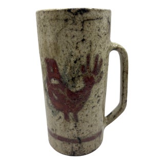 Vintage Ceramic Mug by Gustave Reynaud, 1950s For Sale