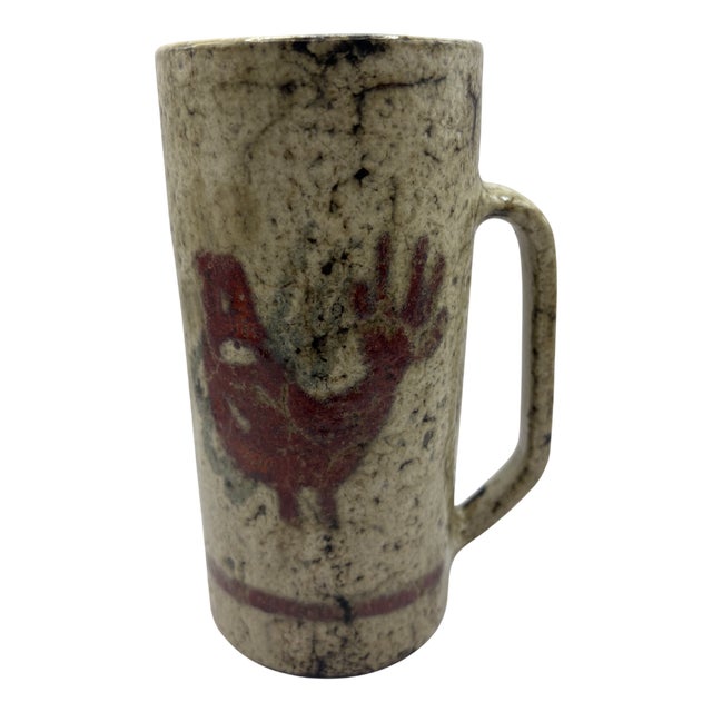 Vintage Ceramic Mug by Gustave Reynaud, 1950s For Sale