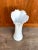 Mid-Century Modern Vintage Mid-Century Modern Milk Glass Swung Glass Stretch Vase. For Sale - Image 3 of 9