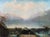 Large pastel of a river landscape with figures in a mountain setting. This pastel looks like it came straight out of a...