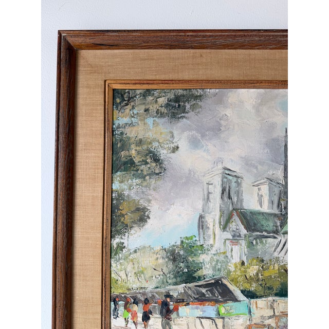 1960’s Vintage Waite Impressionist European Cityscape Oil on Canvas Painting, Framed For Sale In Miami - Image 6 of 12