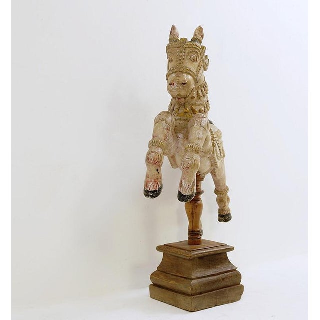 Ayyanar India Carved and Polychrome Wood Horse For Sale - Image 6 of 16