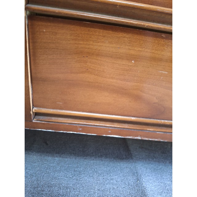 Wood 1960s Dixie Mid Century 9 Drawer Dresser For Sale - Image 7 of 9