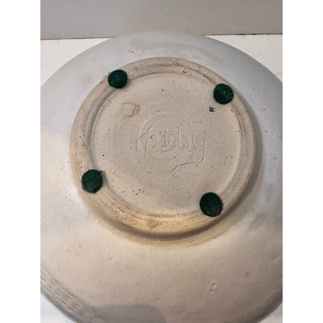 1990s Ceramic Vessel With Abstract Design For Sale - Image 5 of 8